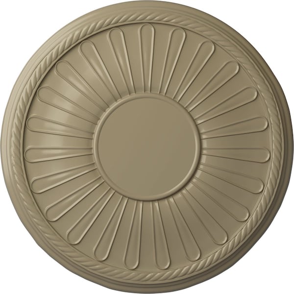 Ekena Millwork Leandros Ceiling Medallion (Fits Canopies up to 6 3/8"), 19 7/8"OD x 1 1/4"P, Gobi Desert CM22LNGDF - main